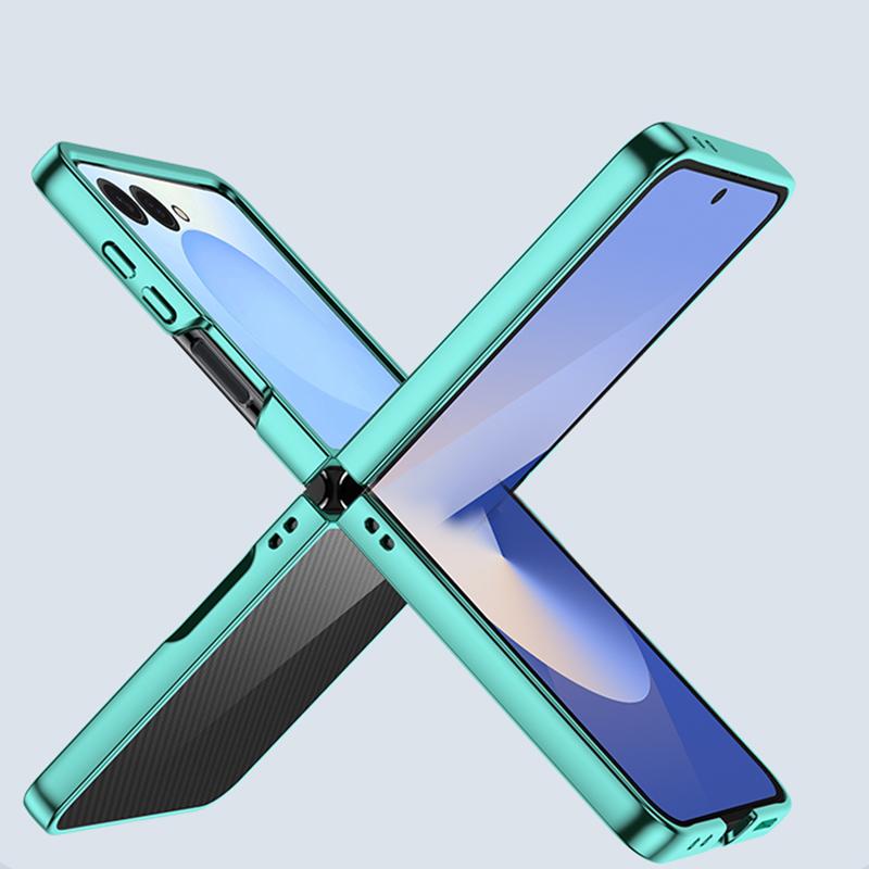 For Galaxy Z Flip8 5G 6D Electroplating PC Shockproof Phone Case - Green - EDA006571205E