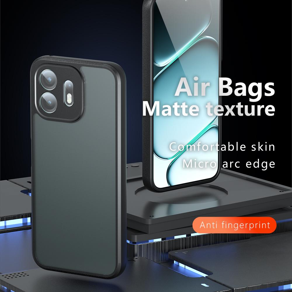 For OnePlus N6 4G Armor Precise Hole PC Hybrid TPU Phone Case - Frosted Black - EDA006573616A