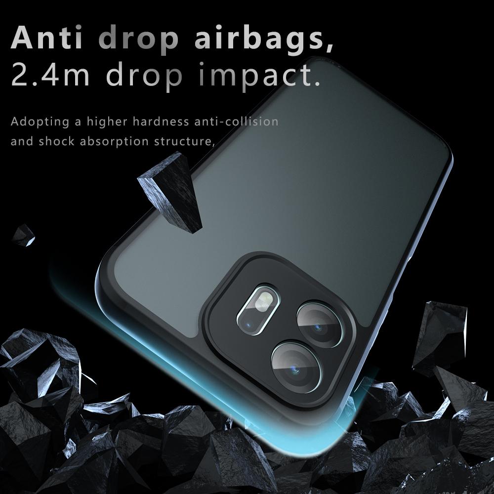 For OnePlus N6 4G Armor Precise Hole PC Hybrid TPU Phone Case - Frosted Black - EDA006573616A