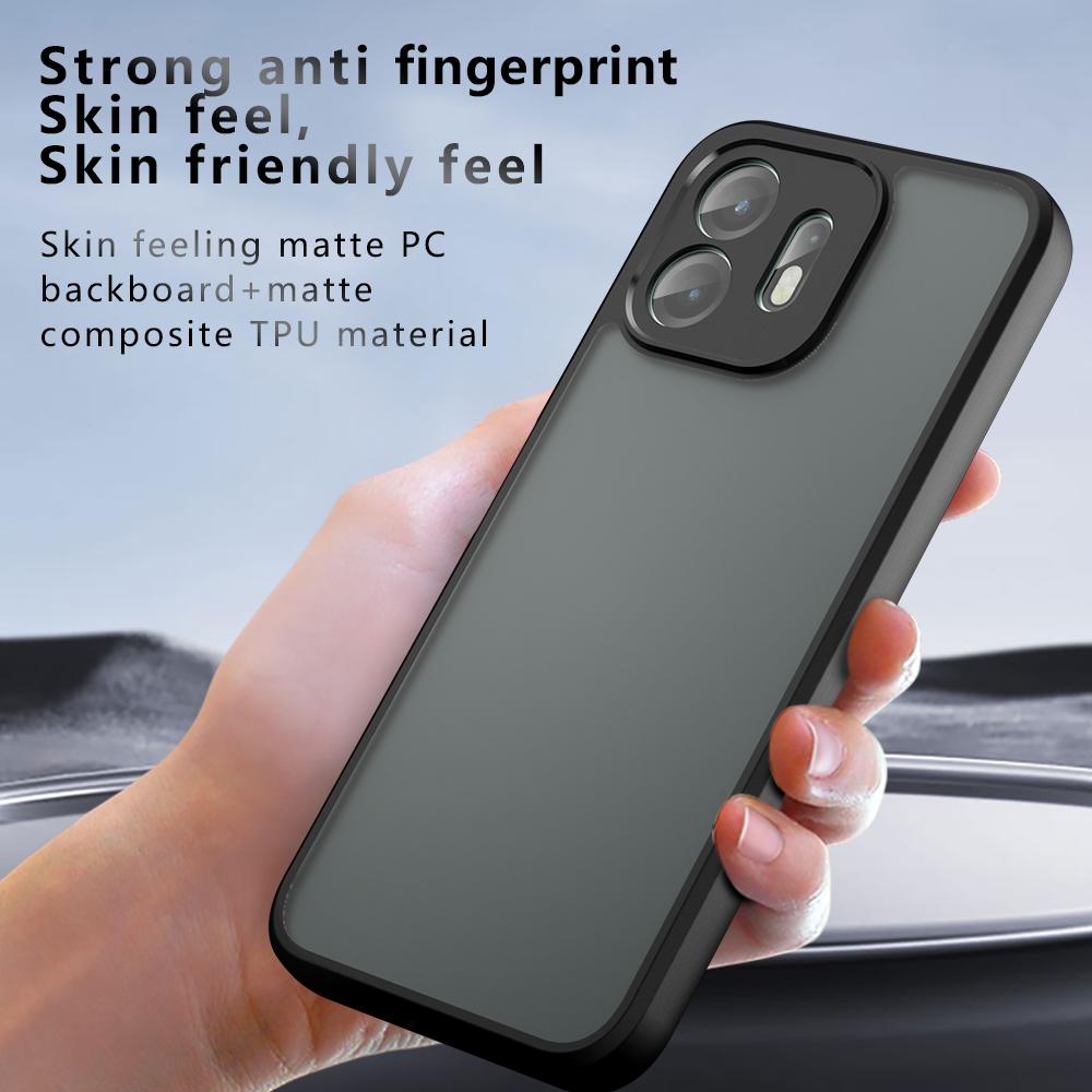 For OnePlus N6 4G Armor Precise Hole PC Hybrid TPU Phone Case - Frosted Black - EDA006573616A