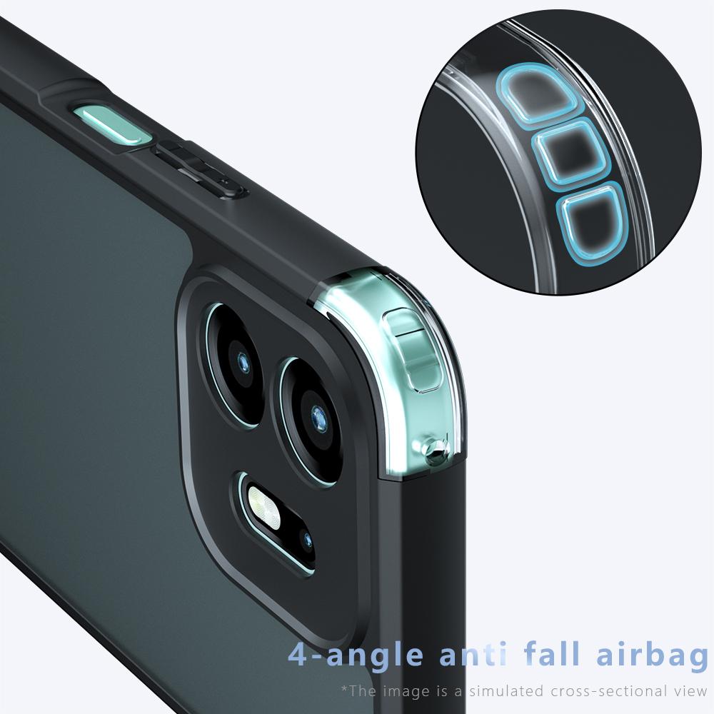 For OnePlus N6 4G Armor Precise Hole PC Hybrid TPU Phone Case - Transparent - EDA006573916A