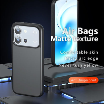 For vivo S60 / S60 Vitality 5G Armor Big Pore PC Hybrid TPU Phone Case - Transparent - EDA006574309A