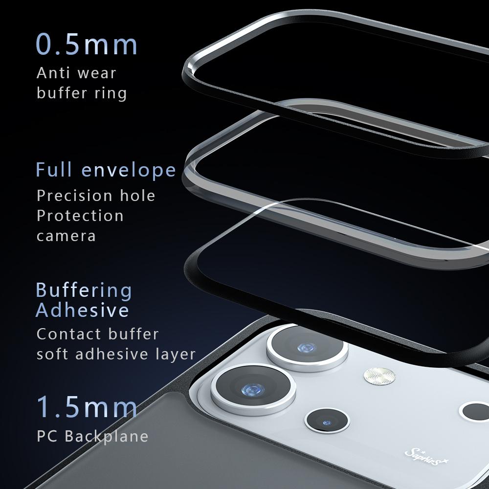 For vivo S60 / S60 Vitality 5G Armor Big Pore PC Hybrid TPU Phone Case - Transparent - EDA006574309A