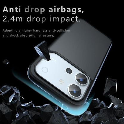 For vivo S60 / S60 Vitality 5G Armor Big Pore PC Hybrid TPU Phone Case - Transparent - EDA006574309A