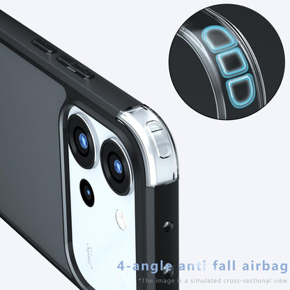 For vivo S60 / S60 Vitality 5G Armor Big Pore PC Hybrid TPU Phone Case - Transparent - EDA006574309A