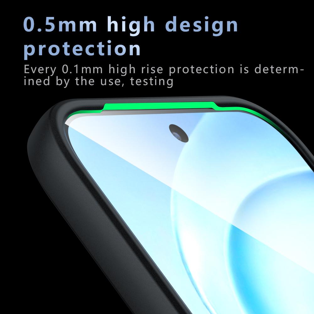 For vivo S60 / S60 Vitality 5G Armor Big Pore PC Hybrid TPU Phone Case - Transparent - EDA006574309A