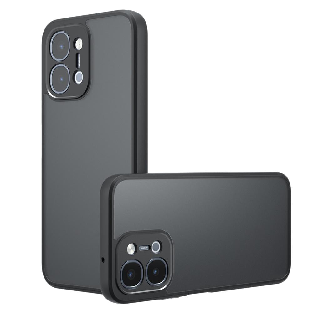 For vivo Y31d 4G / Y51 Pro 5G Armor Precise Hole PC Hybrid TPU Phone Case - Frosted Black - EDA006574427A