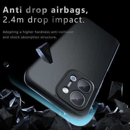 For vivo Y31d 4G / Y51 Pro 5G Armor Precise Hole PC Hybrid TPU Phone Case - Frosted Black - EDA006574427A