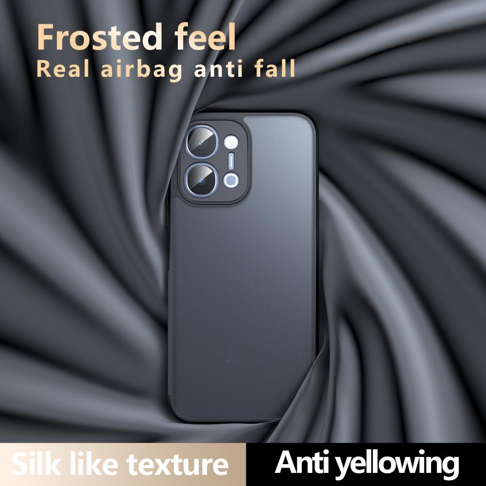 For vivo Y31d 4G / Y51 Pro 5G Armor Precise Hole PC Hybrid TPU Phone Case - Frosted Black - EDA006574427A