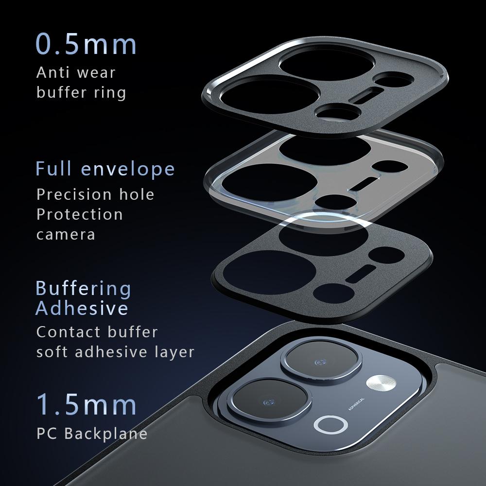 For vivo Y31d 4G / Y51 Pro 5G Armor Precise Hole PC Hybrid TPU Phone Case - Transparent - EDA006574526A