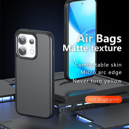 For OPPO Reno16 / Reno16 Pro Global Armor Big Pore PC Hybrid TPU Phone Case - Frosted Black - EDA006575003A