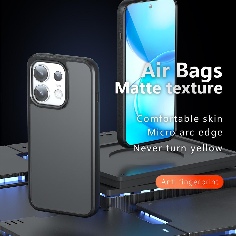 For OPPO Reno16 / Reno16 Pro Global Armor Big Pore PC Hybrid TPU Phone Case - Transparent - EDA006575103A