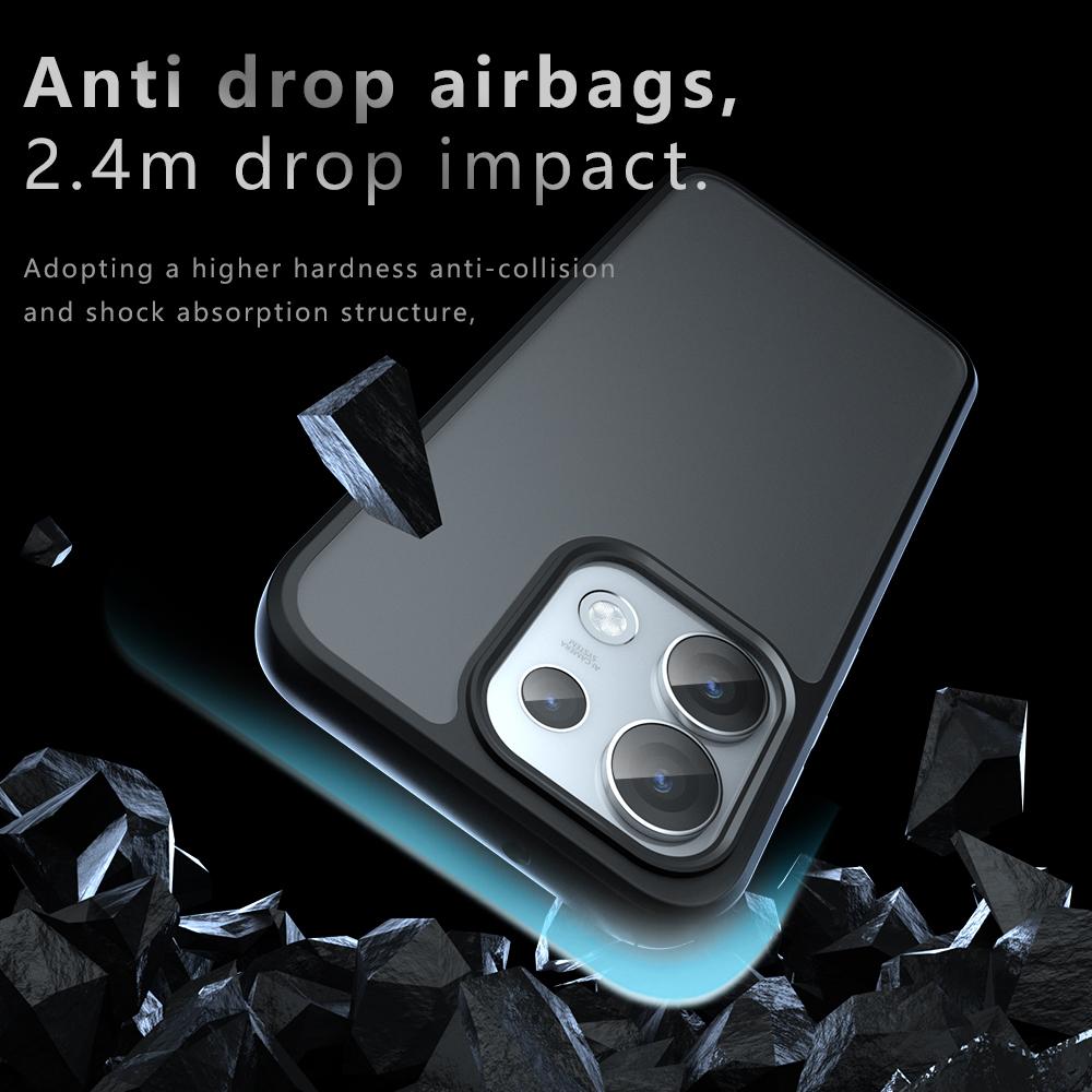For OPPO Reno16 / Reno16 Pro Global Armor Big Pore PC Hybrid TPU Phone Case - Transparent - EDA006575103A