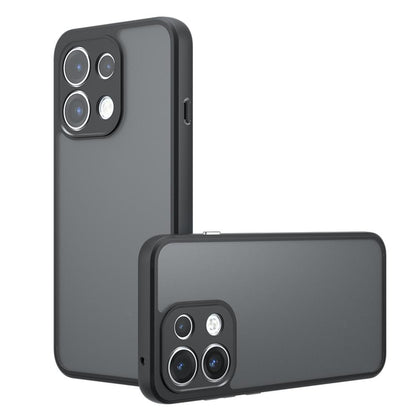 For OPPO Reno16 F / Reno16 FS / Reno16c Armor Precise Hole PC Hybrid TPU Phone Case - Frosted Black - EDA006575321A