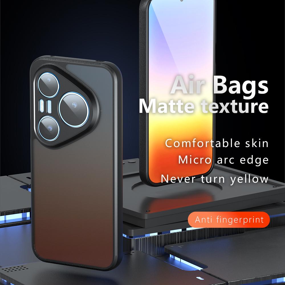 For Huawei Pura 90 Pro Max Armor Precise Hole PC Hybrid TPU Phone Case - Frosted Black - EDA006576011A