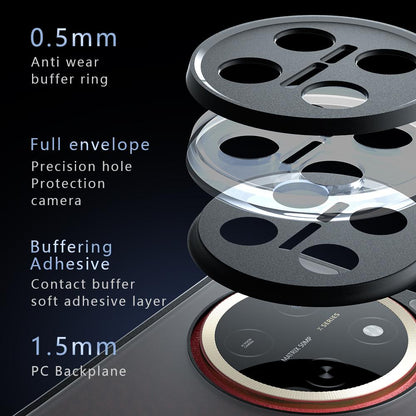 For Honor X80 Pro Max Armor Precise Hole PC Hybrid TPU Phone Case - Frosted Black - EDA006576220A
