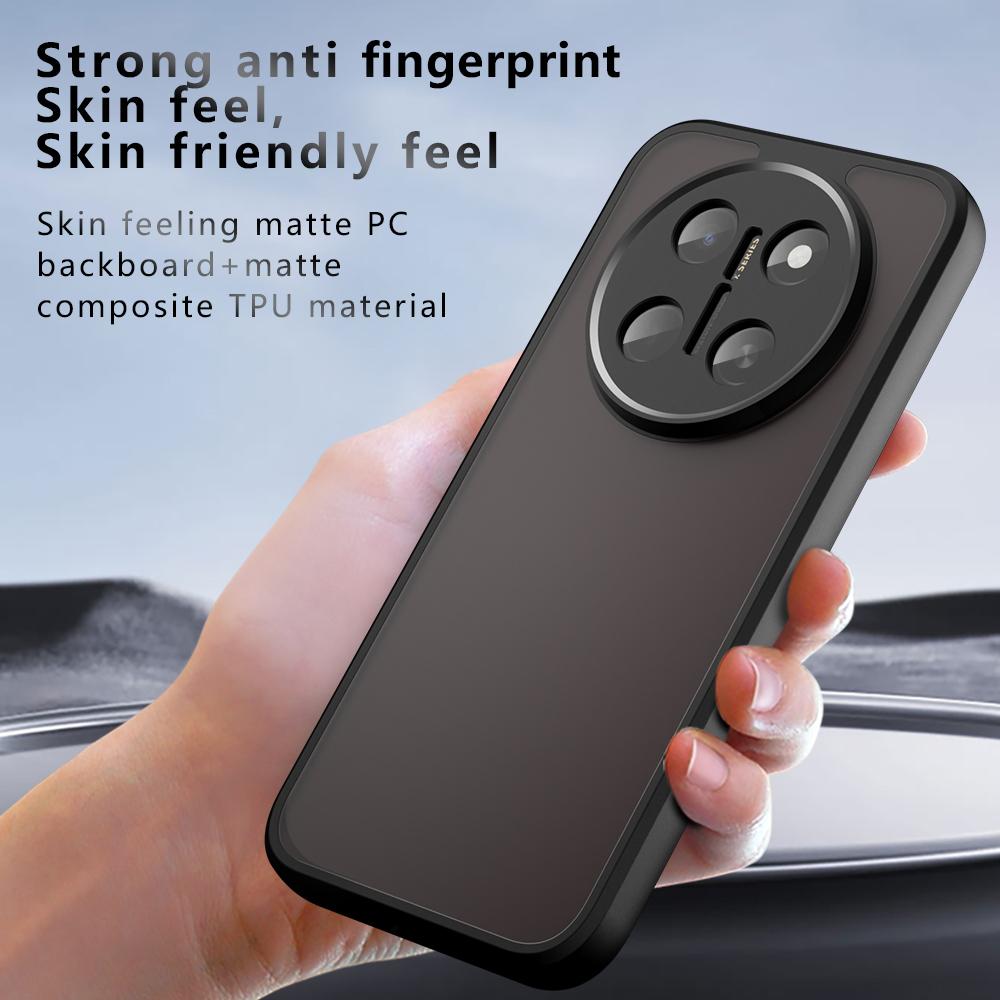 For Honor X80 Pro Max Armor Precise Hole PC Hybrid TPU Phone Case - Frosted Black - EDA006576220A