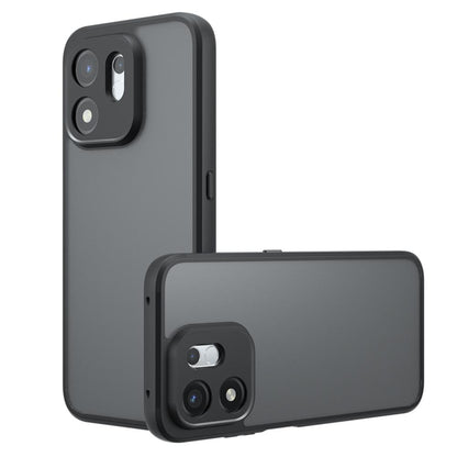 For Honor 600 Smart / X7e Plus Armor Precise Hole PC Hybrid TPU Phone Case - Frosted Black - EDA006576221A