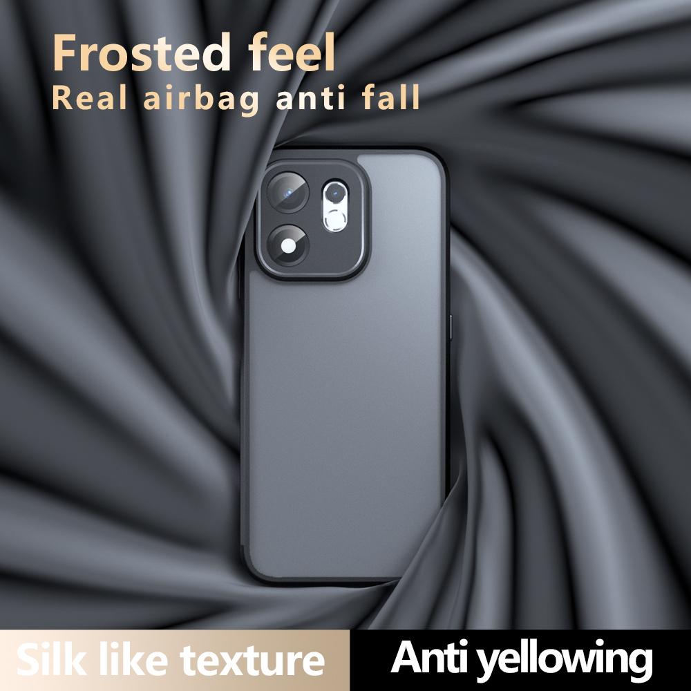 For Honor 600 Smart / X7e Plus Armor Precise Hole PC Hybrid TPU Phone Case - Frosted Black - EDA006576221A