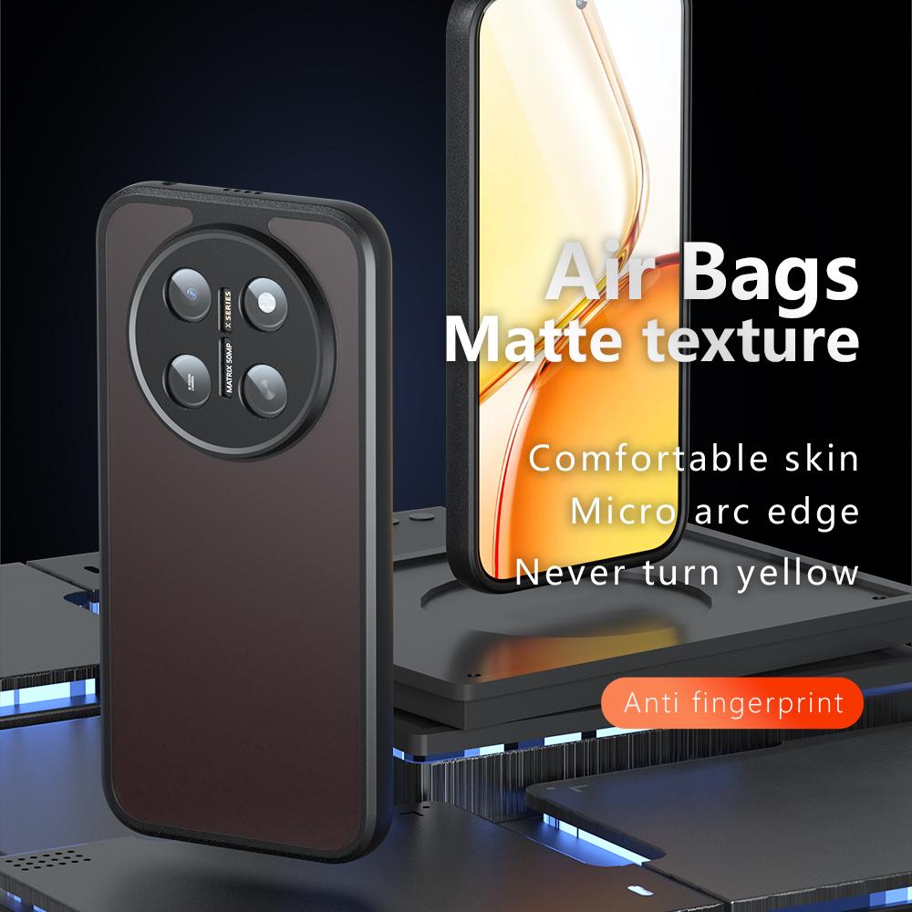For Honor X80 Pro Max Armor Precise Hole PC Hybrid TPU Phone Case - Transparent - EDA006576319A