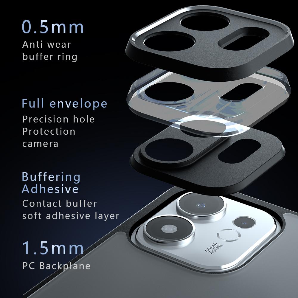 For Honor 600 Smart / X7e Plus Armor Precise Hole PC Hybrid TPU Phone Case - Transparent - EDA006576320A