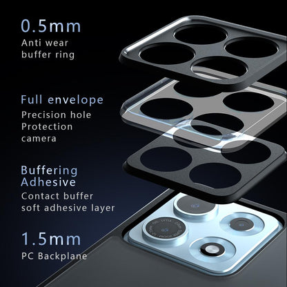 For Motorola Edge 70 Max / Legion Y70 2026 Armor Precise Hole PC Hybrid TPU Phone Case - Frosted Black - EDA006578117A