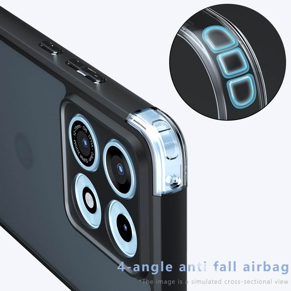 For Motorola Edge 70 Max / Legion Y70 2026 Armor Precise Hole PC Hybrid TPU Phone Case - Frosted Black - EDA006578117A