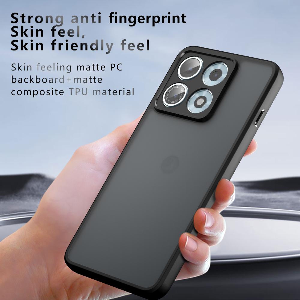 For Motorola Edge 70 Max / Legion Y70 2026 Armor Precise Hole PC Hybrid TPU Phone Case - Frosted Black - EDA006578117A