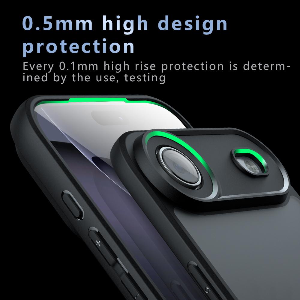 For iPhone 18 Pro Max Armor Precise Hole PC Hybrid TPU Phone Case - Transparent - EDA006578810A