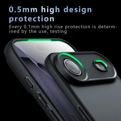 For iPhone 18 Pro Max Armor Precise Hole PC Hybrid TPU Phone Case - Transparent - EDA006578810A