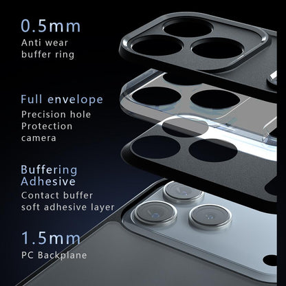 For iPhone 18 Pro Armor Precise Hole PC Hybrid TPU Phone Case - Transparent - EDA006578811A