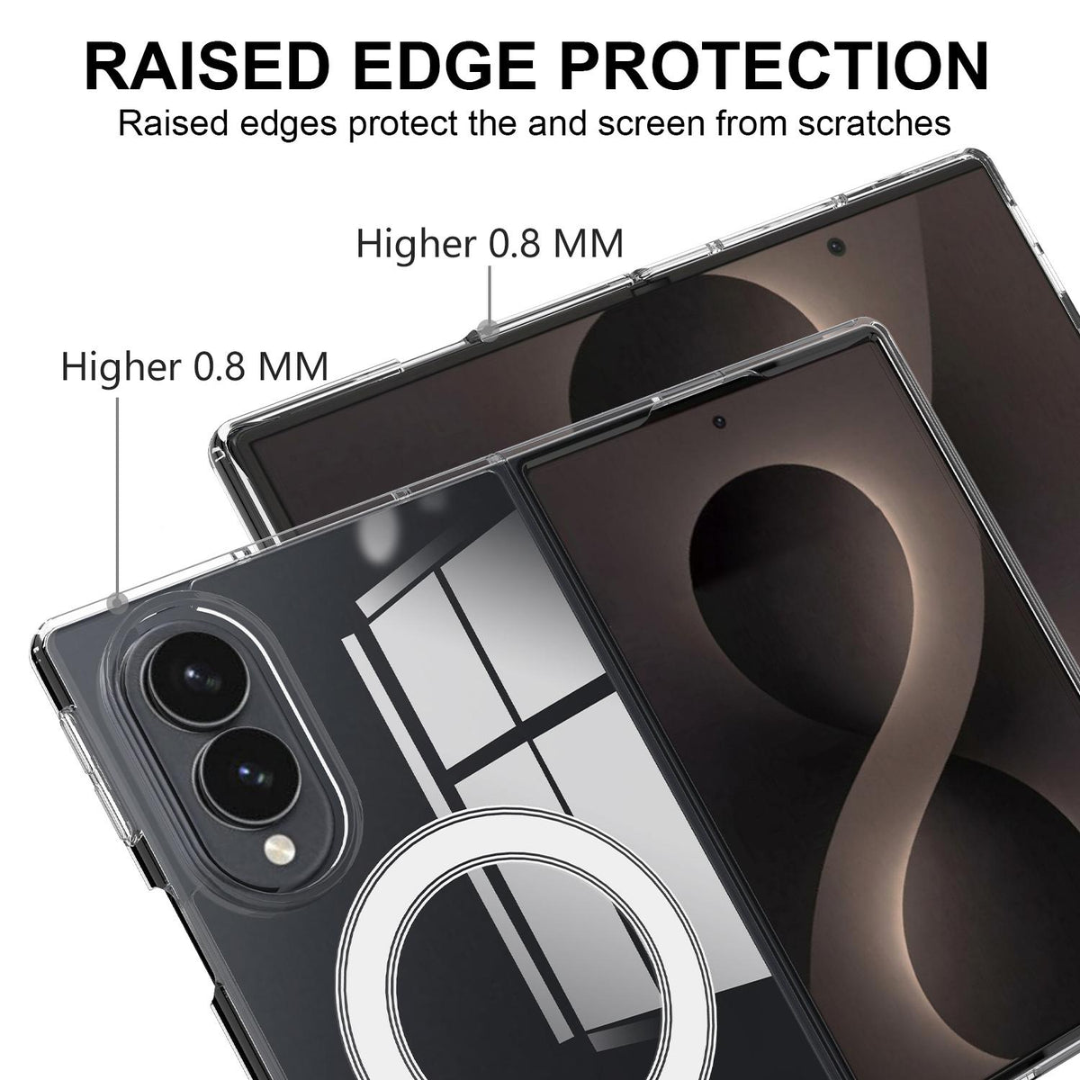 For Galaxy Fold8 5G Scratchproof PC Transparent MagSafe Phone Case - Default - EDA006590005