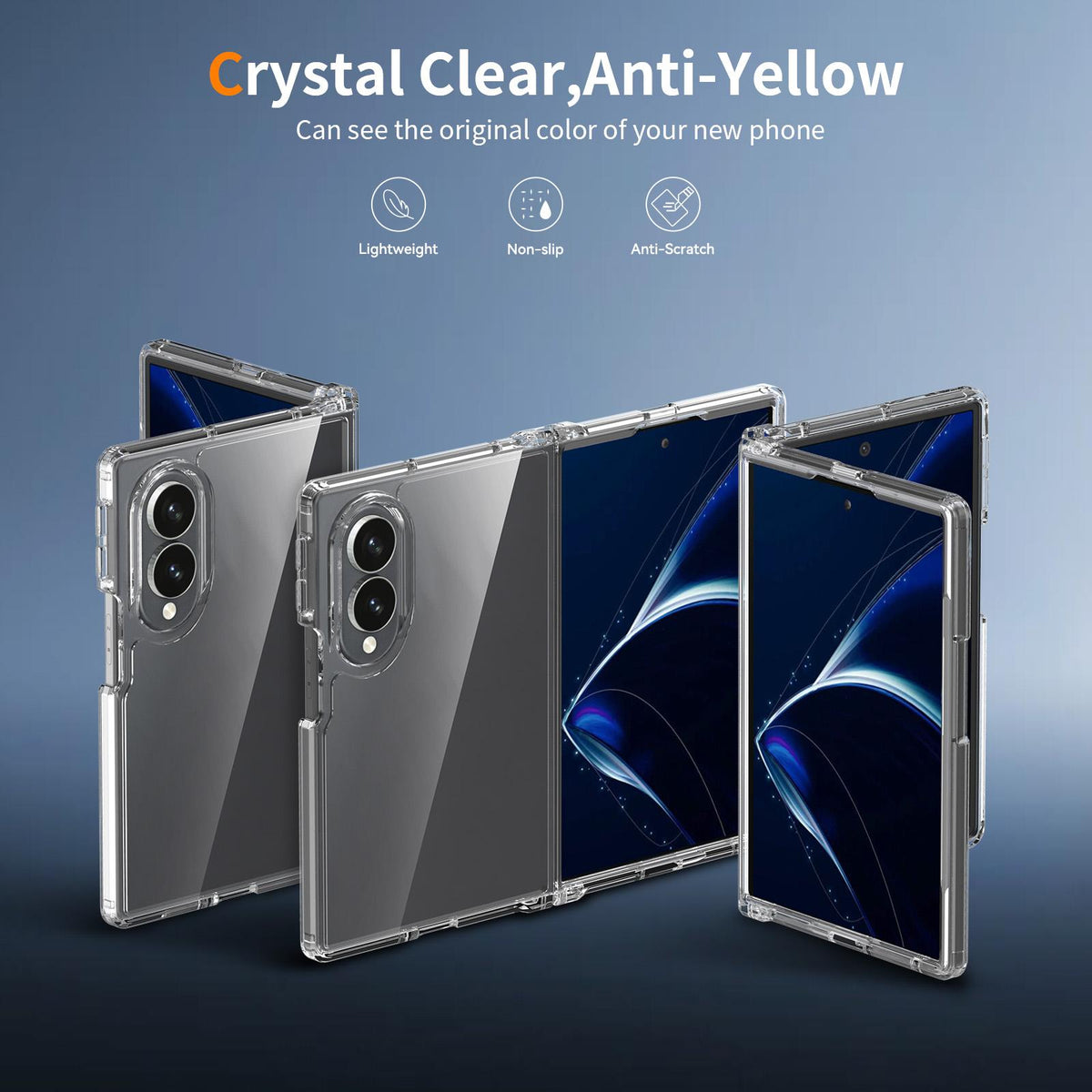 For Galaxy Z Fold8 5G Scratchproof Acrylic TPU Phone Case - Transparent - EDA006606706A