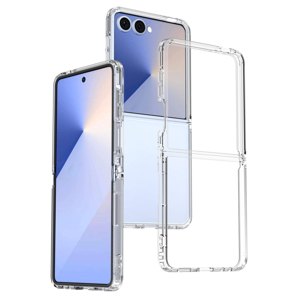 For Galaxy Z Flip8 5G Scratchproof Acrylic TPU Phone Case - Transparent - EDA006606707A