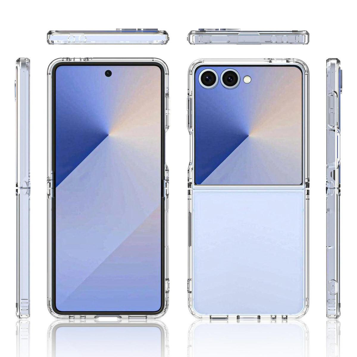 For Galaxy Z Flip8 5G Scratchproof Acrylic TPU Phone Case - Transparent - EDA006606707A