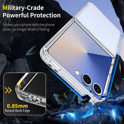 For Galaxy Z Flip8 5G Scratchproof Acrylic TPU Phone Case - Transparent - EDA006606707A