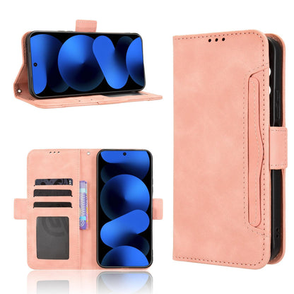 For Huawei nova 16z 5G Skin Feel Calf Texture Card Slots Leather Phone Case - Pink - EDA006619922A
