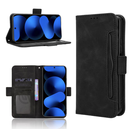 For Huawei nova 16z 5G Skin Feel Calf Texture Card Slots Leather Phone Case - Black - EDA006619922B