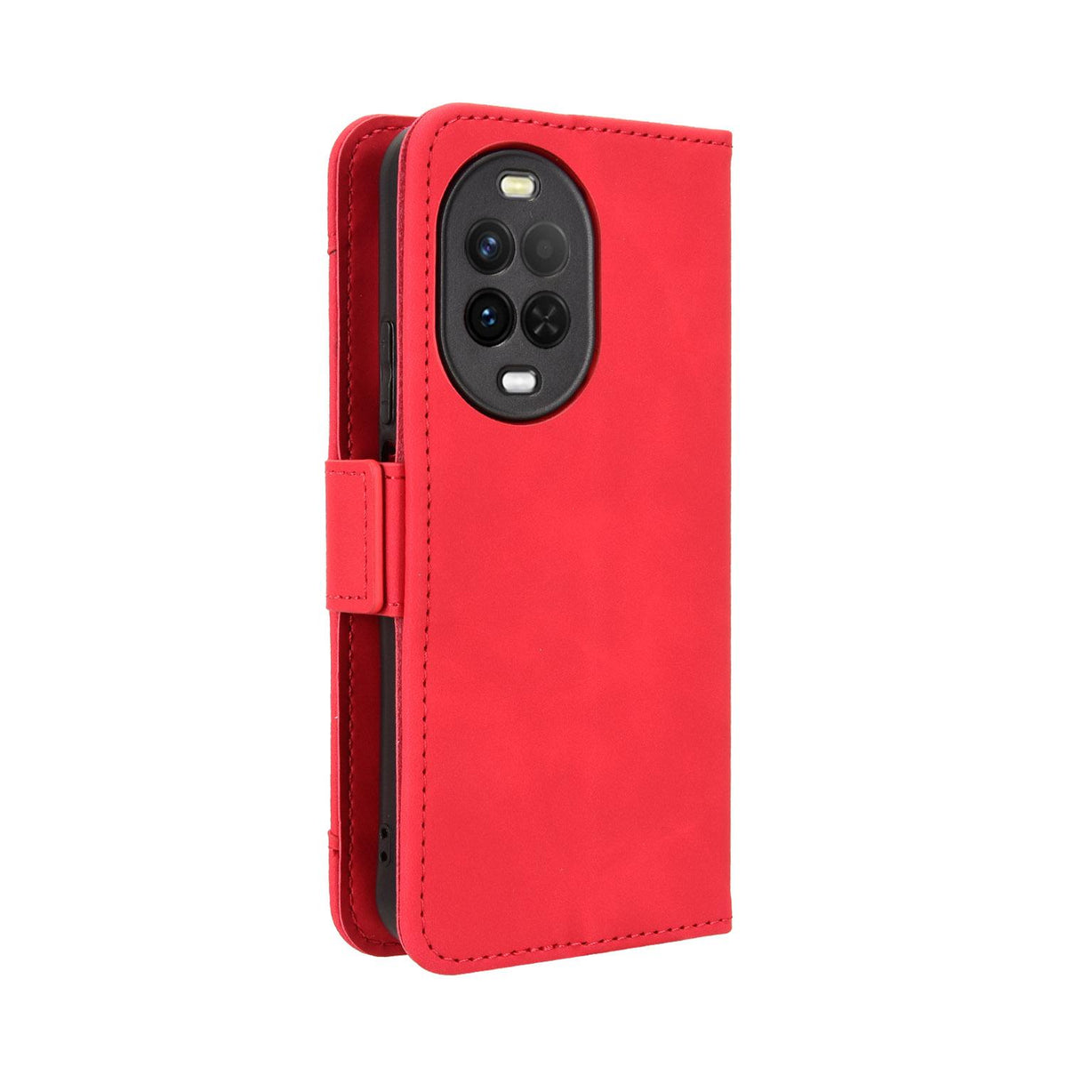 For Huawei nova 16z 5G Skin Feel Calf Texture Card Slots Leather Phone Case - Red - EDA006619922C