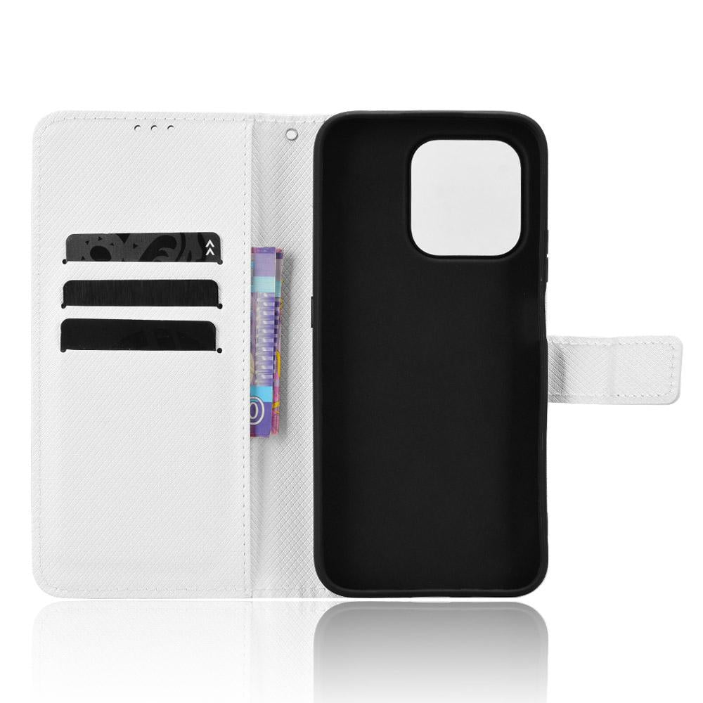 For Honor 600 Smart 5G Diamond Texture Leather Phone Case - White - EDA006625333A