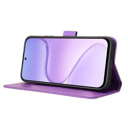 For Honor 600 Smart 5G Diamond Texture Leather Phone Case - Purple - EDA006625333E