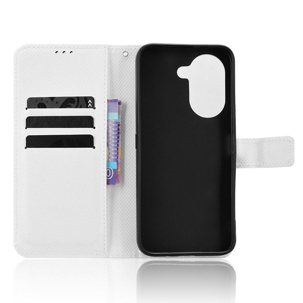 For Honor X7e 4G / Play 80 Plus 5G Diamond Texture Leather Phone Case - White - EDA006625334A