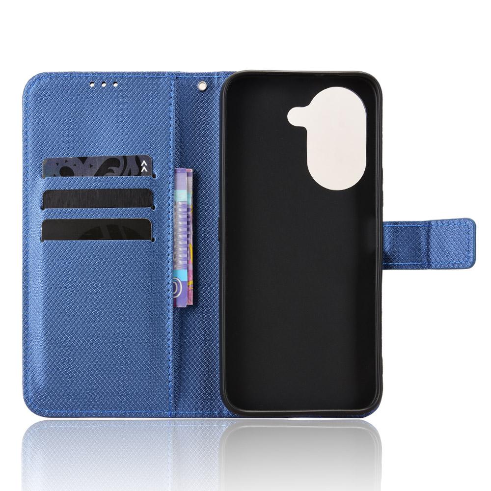 For Honor X7e 4G / Play 80 Plus 5G Diamond Texture Leather Phone Case - Blue - EDA006625334C