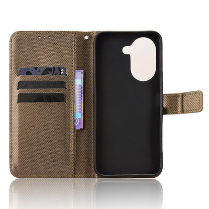 For Honor X7e 4G / Play 80 Plus 5G Diamond Texture Leather Phone Case - Brown - EDA006625334D