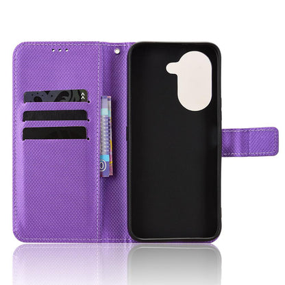 For Honor X7e 4G / Play 80 Plus 5G Diamond Texture Leather Phone Case - Purple - EDA006625334E