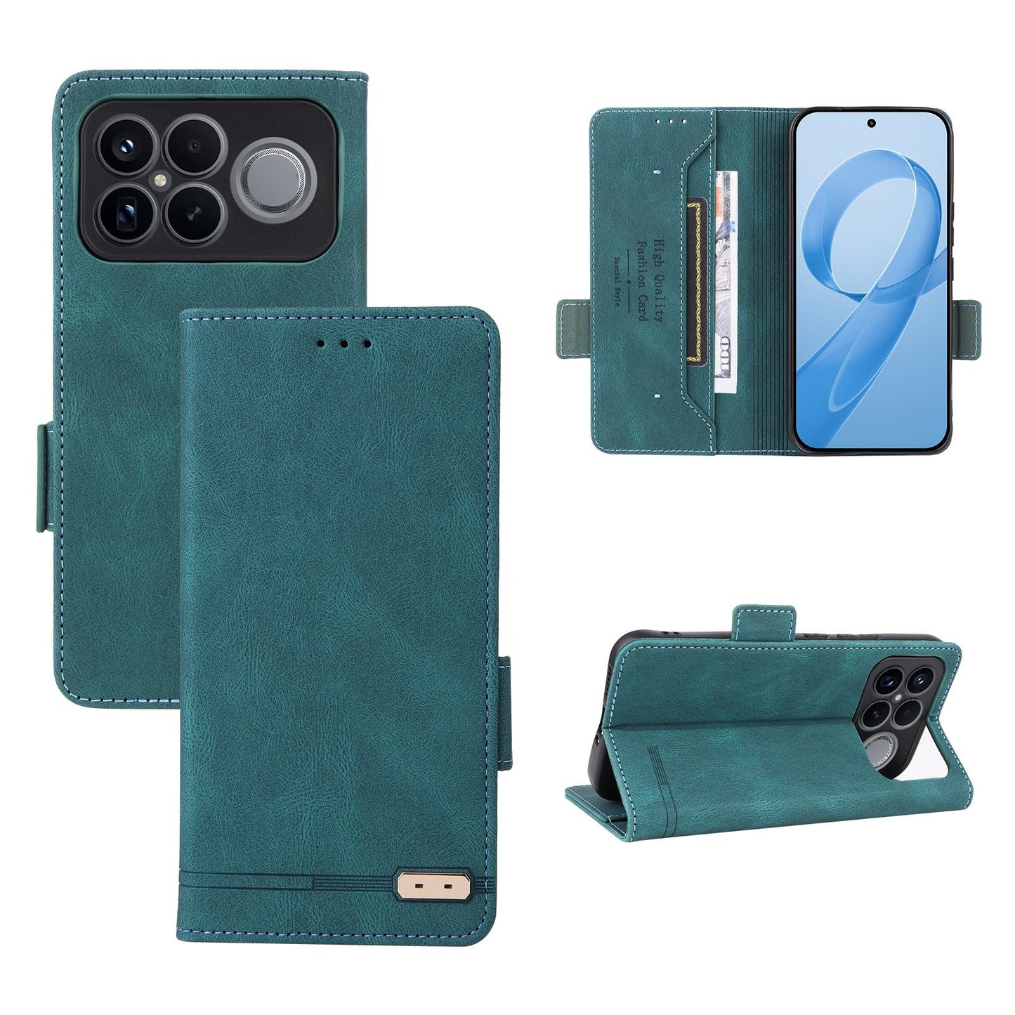 For Redmi K90 Pro Max 5G / Poco F8 Ultra Magnetic Clasp Leather Phone Case(Green)