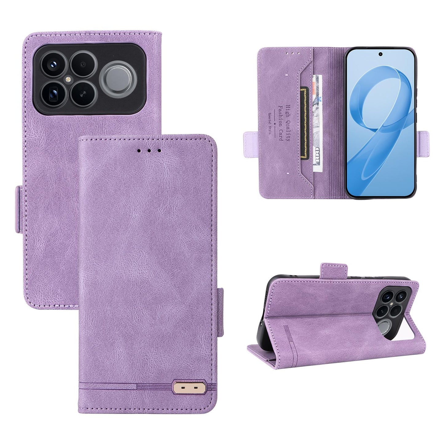 For Redmi K90 Pro Max 5G / Poco F8 Ultra Magnetic Clasp Leather Phone Case(Purple)