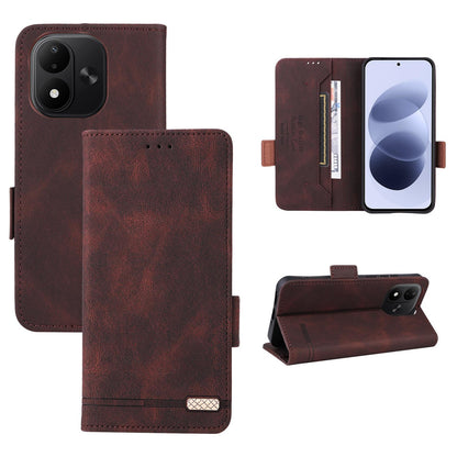 For Redmi Note 17 5G / 4G Global 171mm Magnetic Clasp Leather Phone Case(Brown)