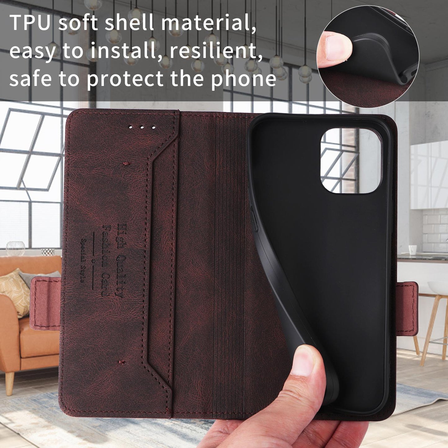 For Redmi Note 17 5G / 4G Global 171mm Magnetic Clasp Leather Phone Case(Brown)