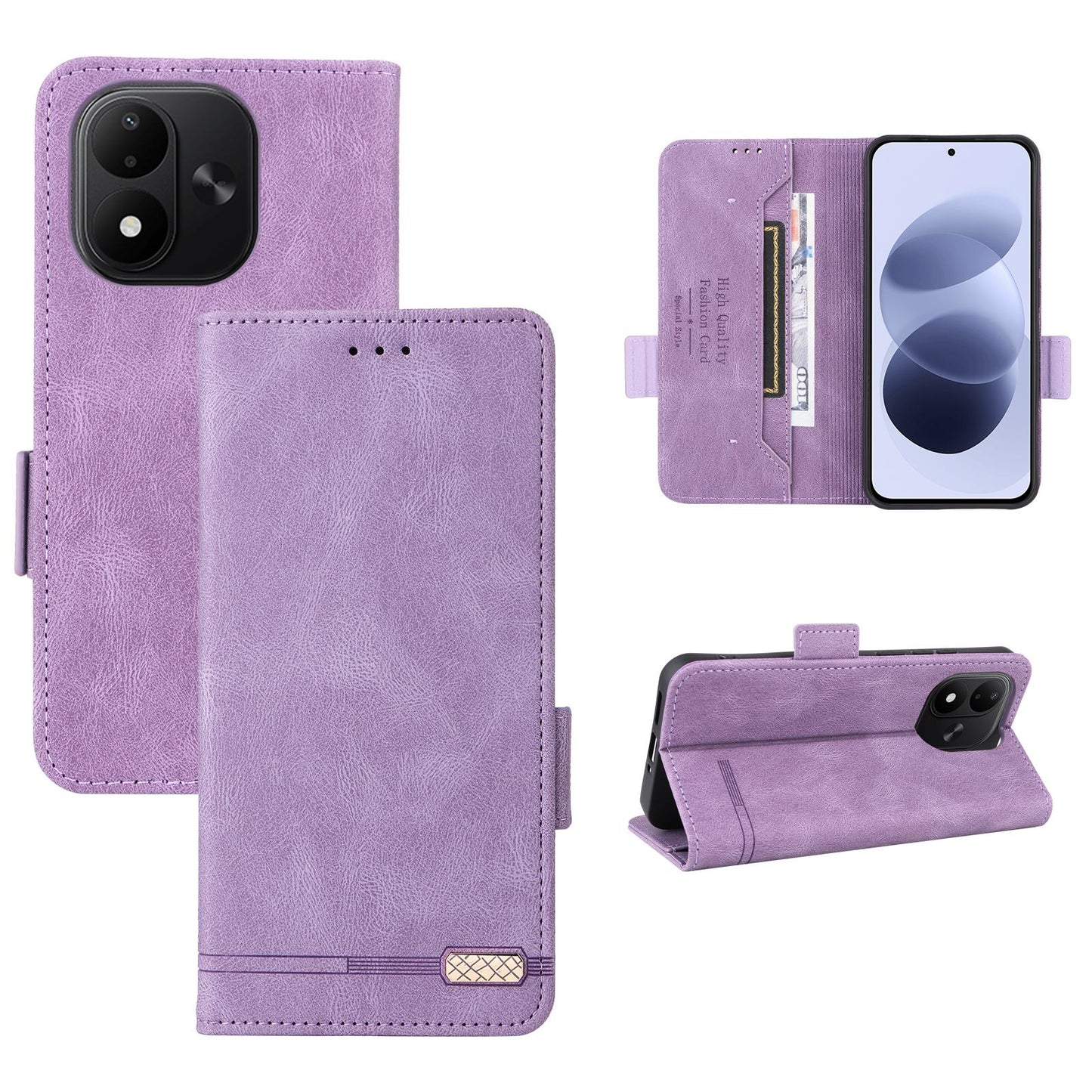 For Redmi Note 17 5G / 4G Global 171mm Magnetic Clasp Leather Phone Case(Purple)